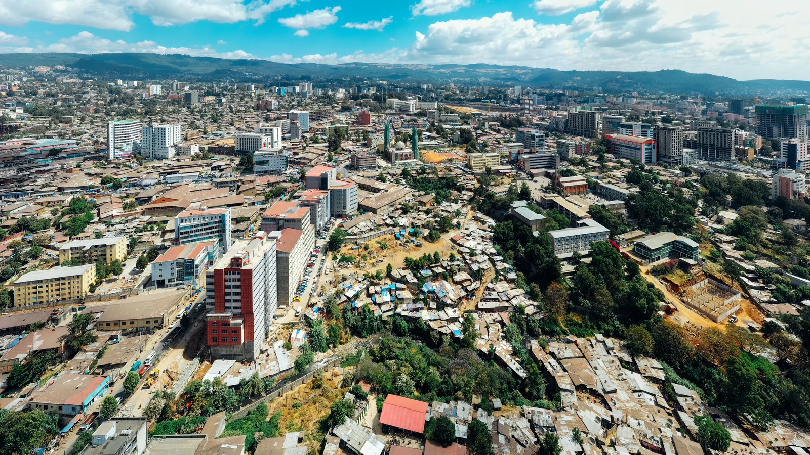 An aerial view of buildings and streets in Nairobi, Kenya. Photo: K / Pexels.