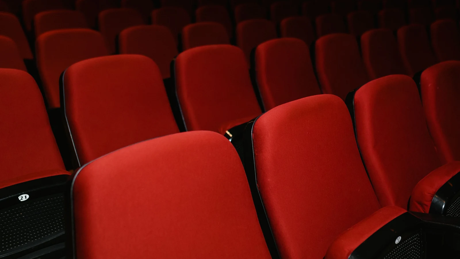 Rows of empty red cinema seats appear in a representative stock photograph by Tima Miroshnichenko/Pexels.